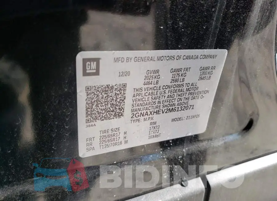 2GNAXHEV2M6132071 Photo# 13