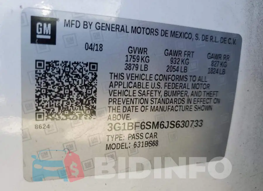 3G1BF6SM6JS630733 Photo# 10