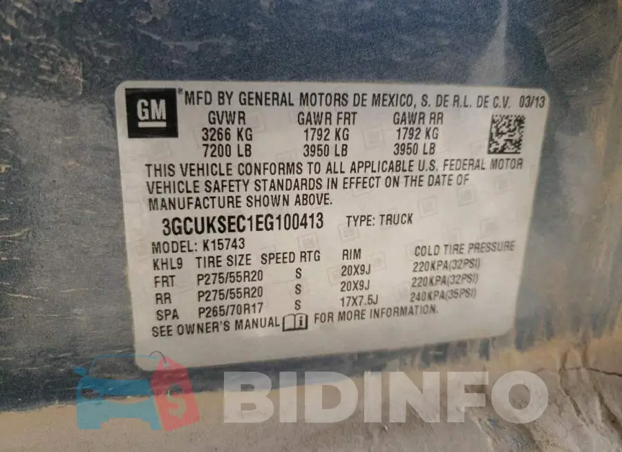 3GCUKSEC1EG100413 Photo# 10