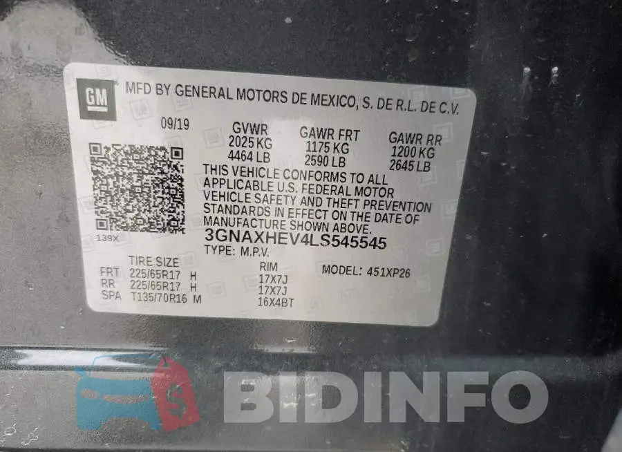 3GNAXHEV4LS545545 Photo# 13