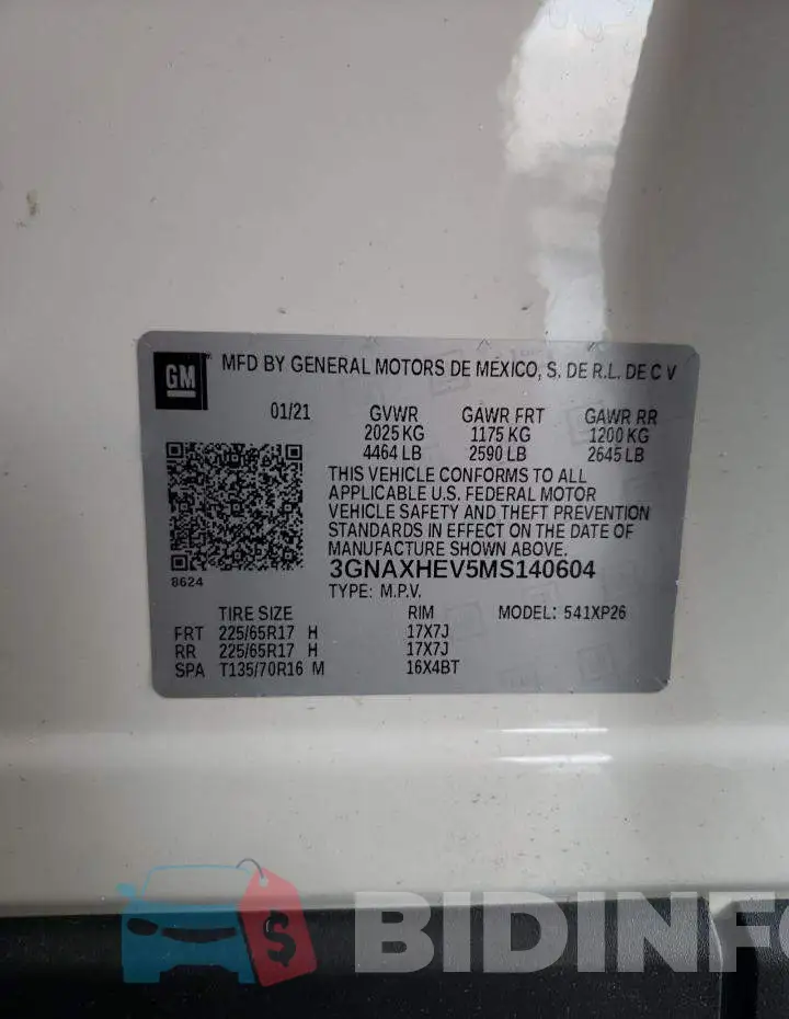 3GNAXHEV5MS140604 Photo# 13