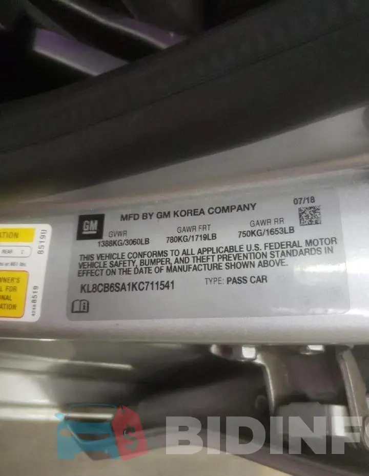KL8CB6SA1KC711541 Photo# 10