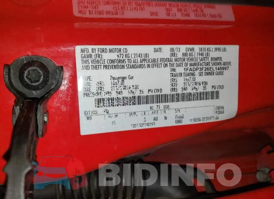 1FADP3F26EL145997 Photo# 12
