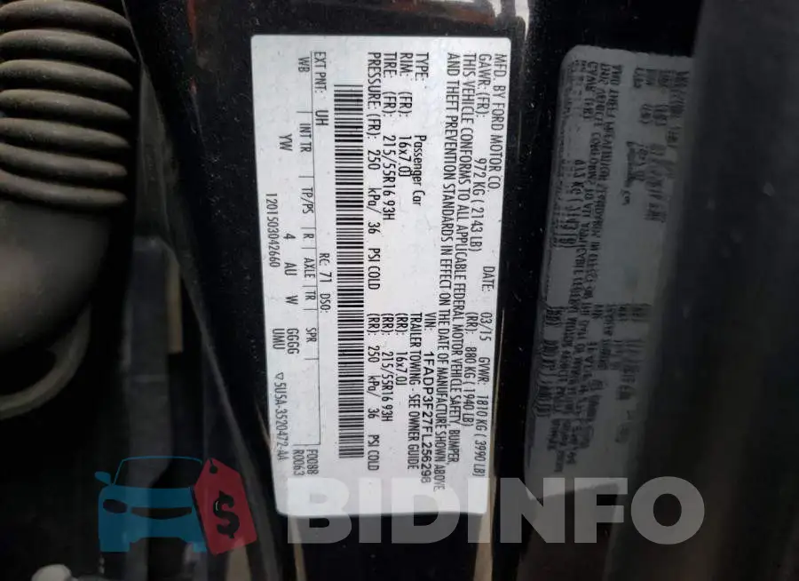 1FADP3F27FL256298 Photo# 12