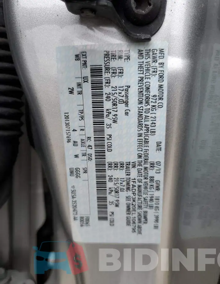 1FADP3K20EL106795 Photo# 12