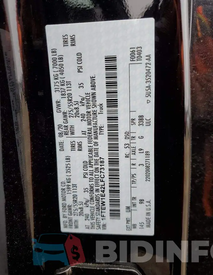 1FTEW1E42LFC73187 Photo# 12