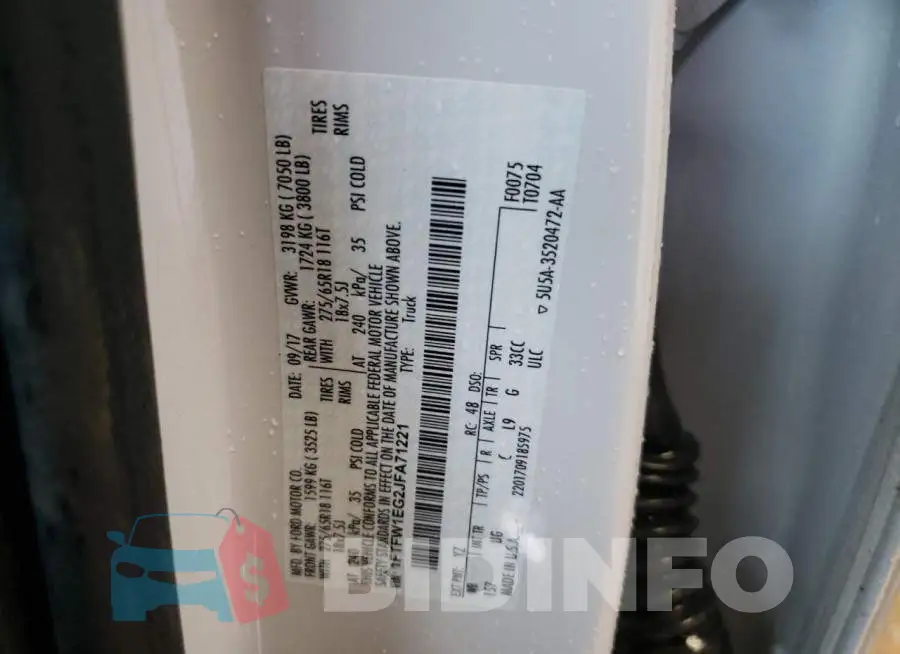 1FTFW1EG2JFA71221 Photo# 12