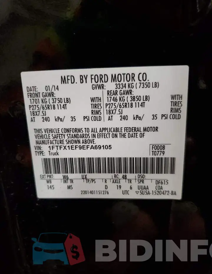 1FTFX1EF9EFA69105 Photo# 12