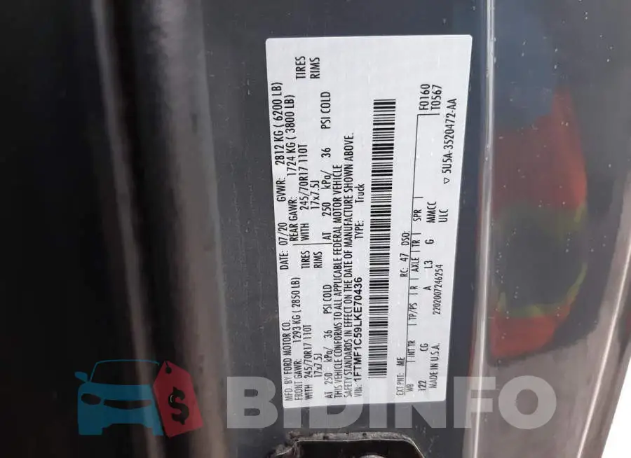 1FTMF1C59LKE70436 Photo# 13