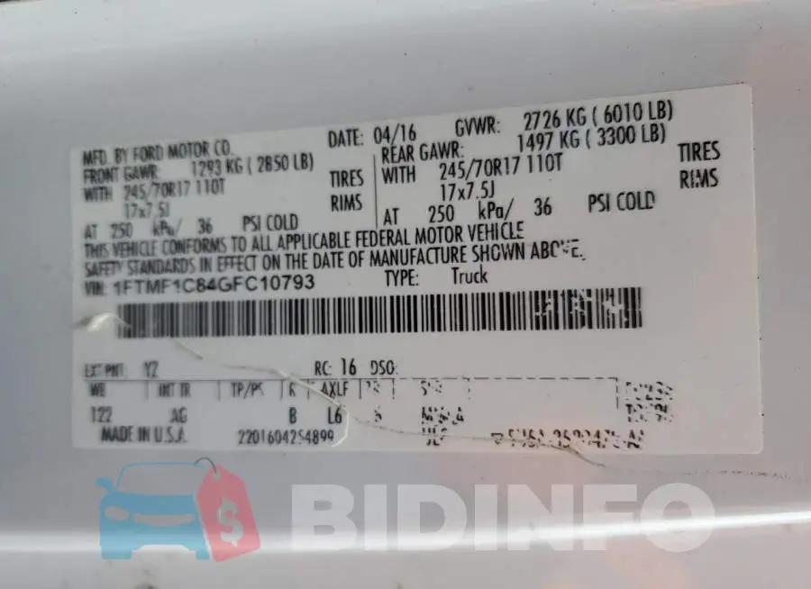 1FTMF1C84GFC10793 Photo# 12