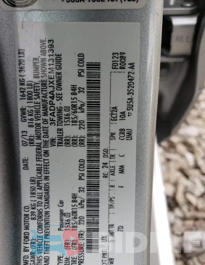 3FADP4AJXEM131393 Photo# 13