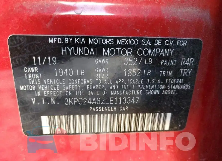 3KPC24A62LE113347 Photo# 13