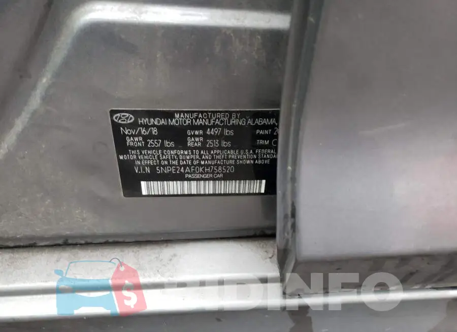 5NPE24AF0KH758520 Photo# 12