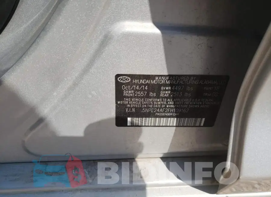 5NPE24AF2FH109162 Photo# 10