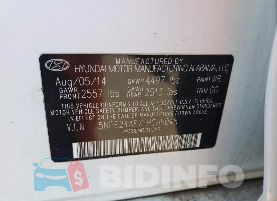 5NPE24AF7FH055048 Photo# 12