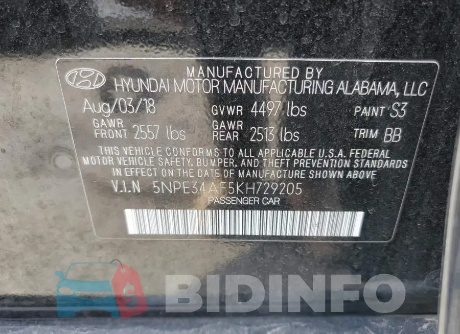 5NPE34AF5KH729205 Photo# 12
