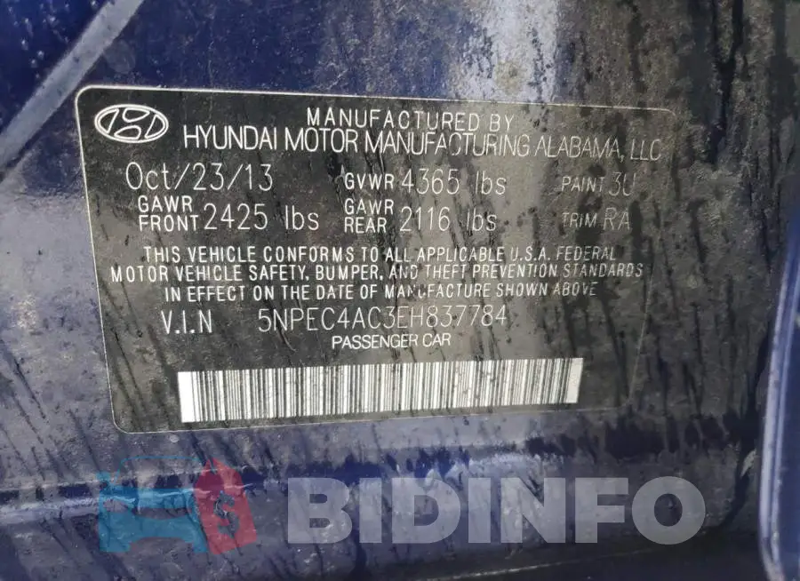 5NPEC4AC3EH837784 Photo# 13
