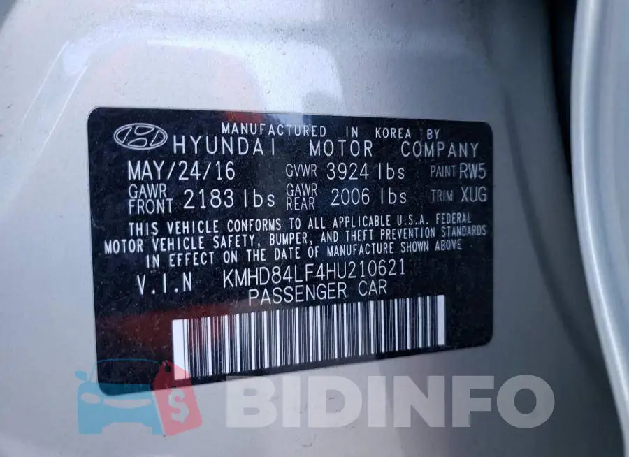 KMHD84LF4HU210621 Photo# 12