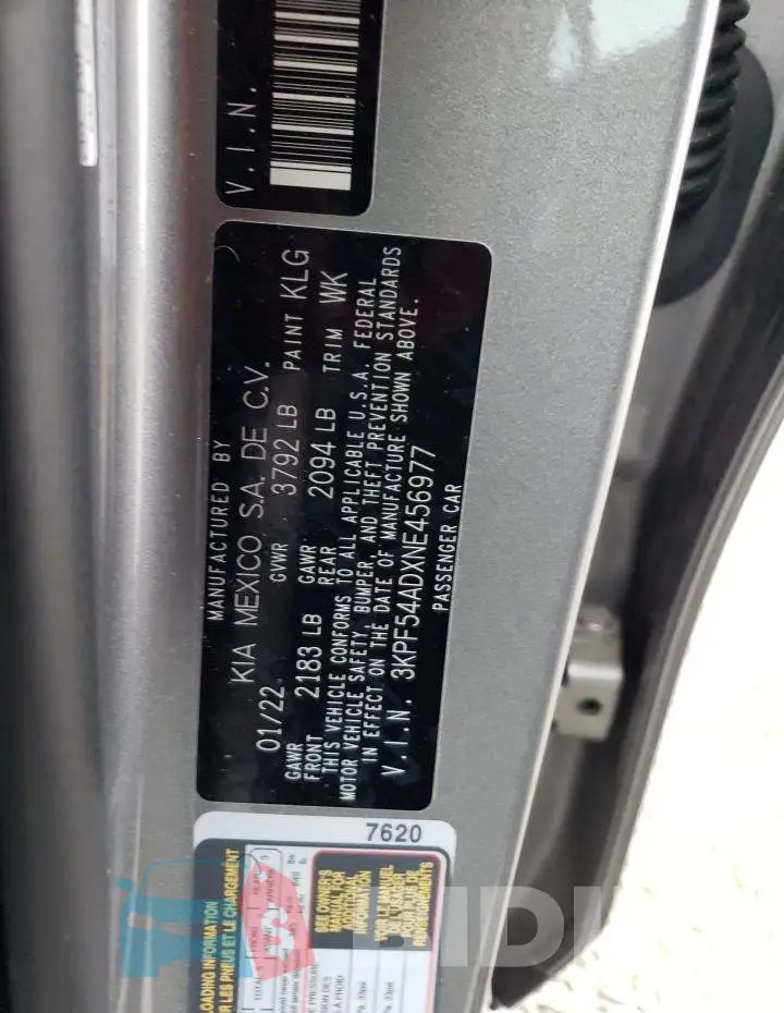 3KPF54ADXNE456977 Photo# 12