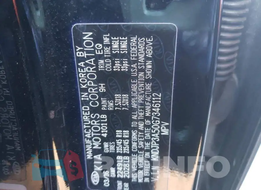 KNDJP3A50G7346112 Photo# 12