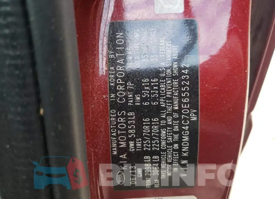 KNDMG4C70E6552342 Photo# 13