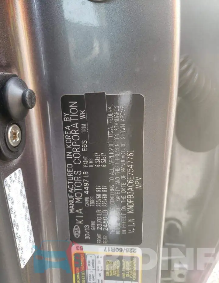 KNDPB3AC6E7547761 Photo# 12