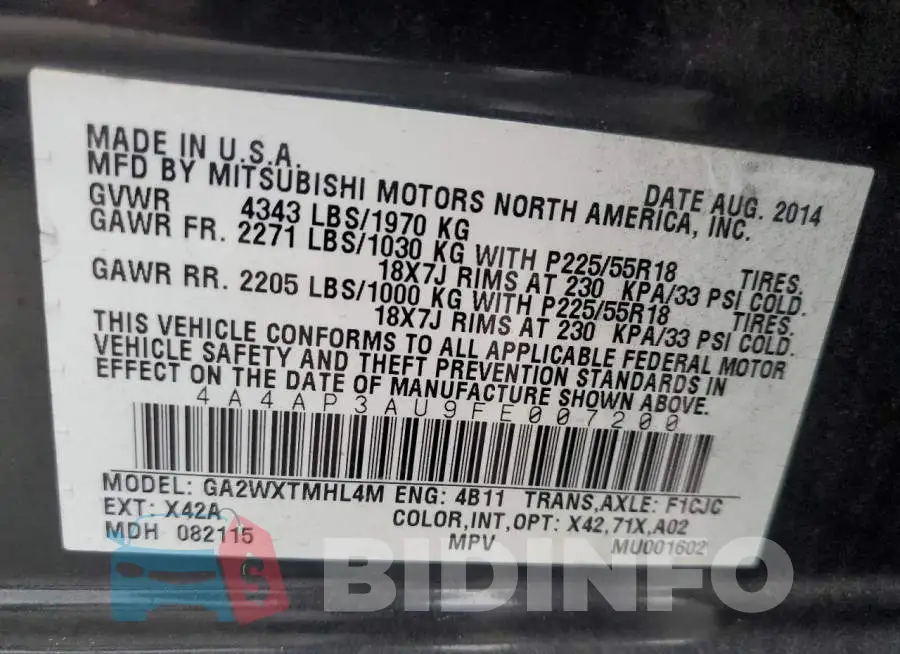 4A4AP3AU9FE007200 Photo# 13