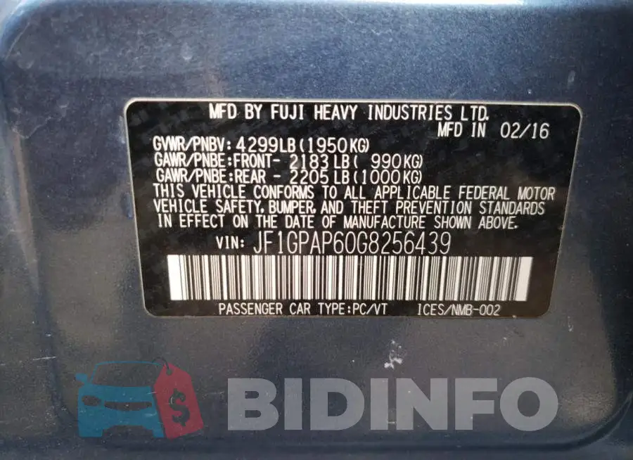 JF1GPAP60G8256439 Photo# 13