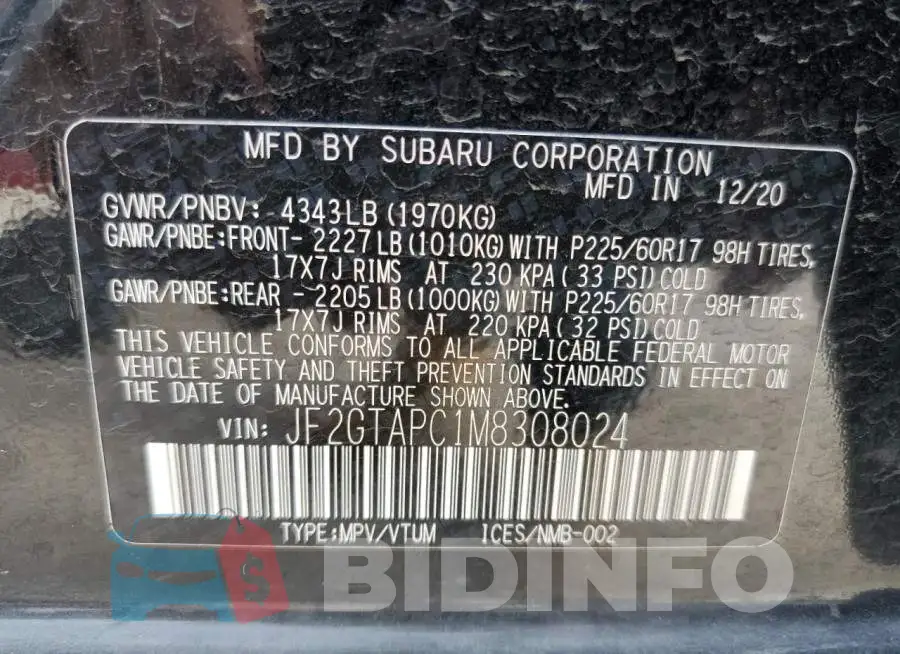 JF2GTAPC1M8308024 Photo# 13