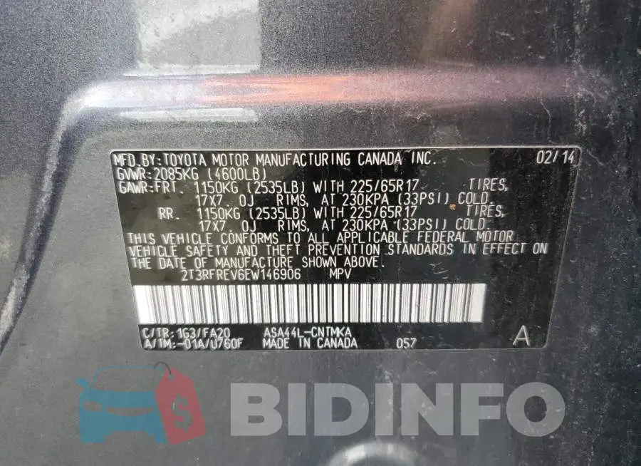 2T3RFREV6EW146906 Photo# 12