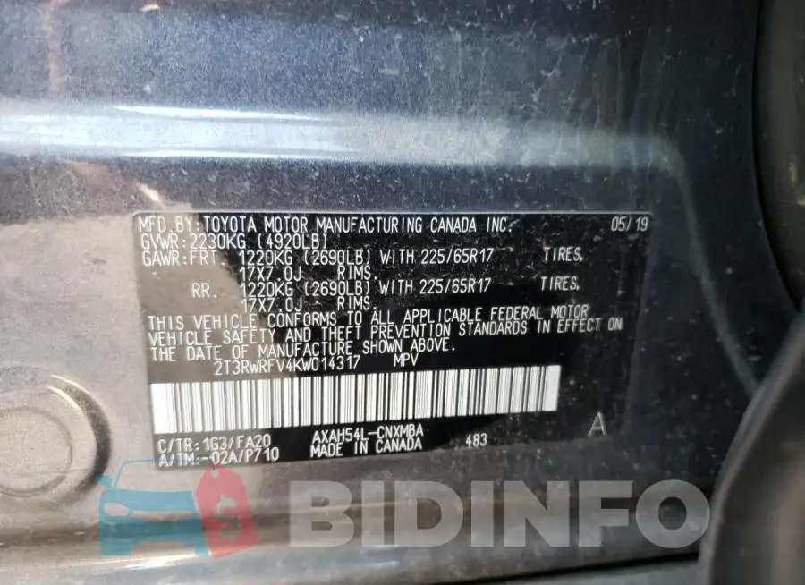 2T3RWRFV4KW014317 Photo# 13