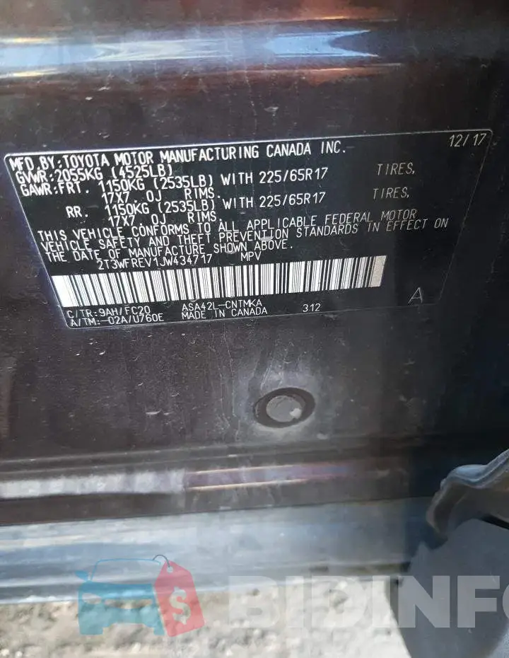 2T3WFREV1JW434717 Photo# 13
