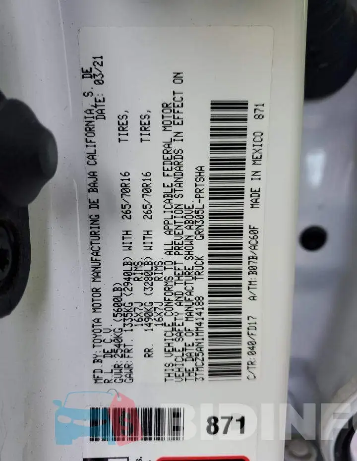 3TMCZ5AN1MM414188 Photo# 12