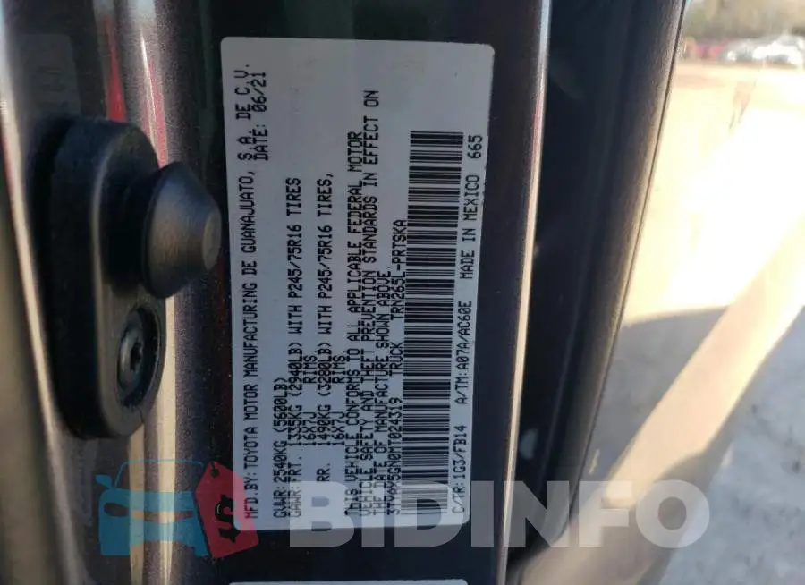 3TYAX5GN0MT024319 Photo# 13