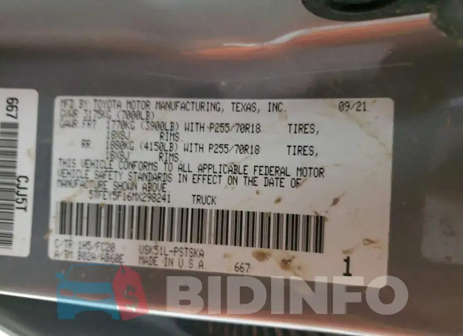 5TFEY5F16MX298241 Photo# 12