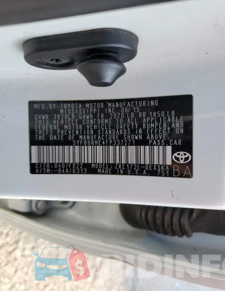 5YFBURHE4FP337271 Photo# 12