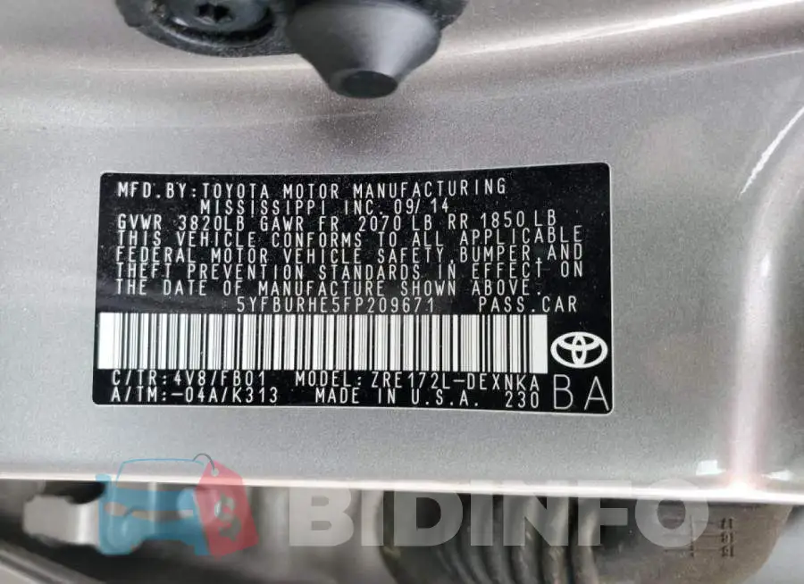 5YFBURHE5FP209671 Photo# 13