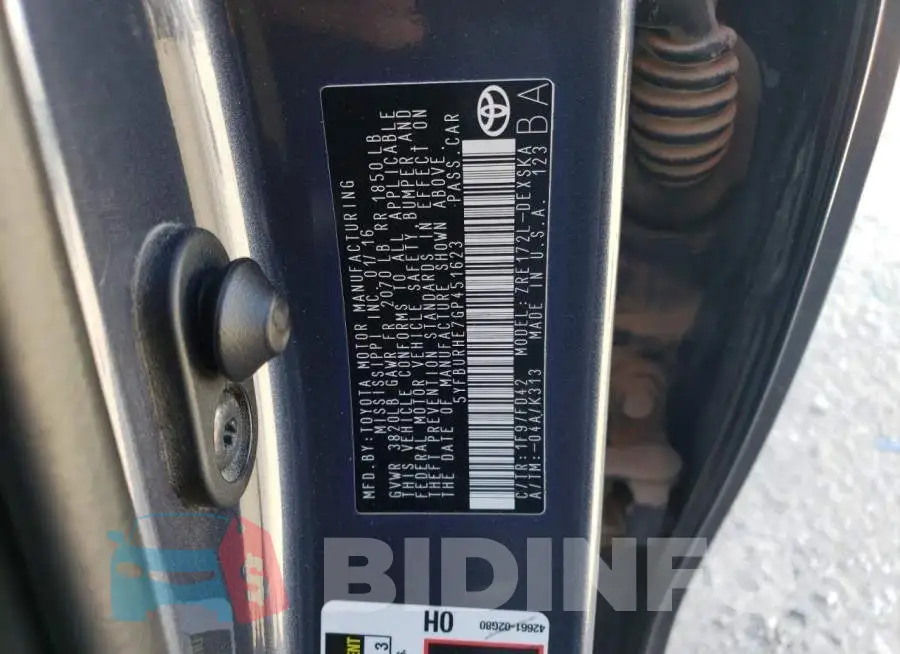 5YFBURHE7GP451623 Photo# 12