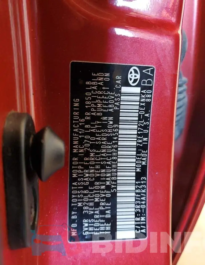 5YFBURHE8HP614569 Photo# 12