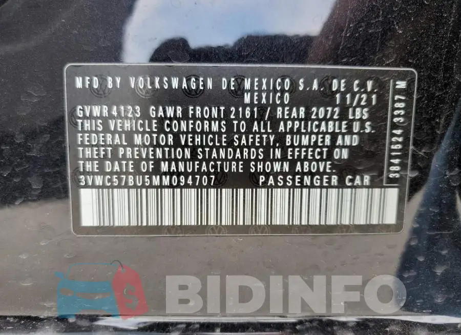3VWC57BU5MM094707 Photo# 12