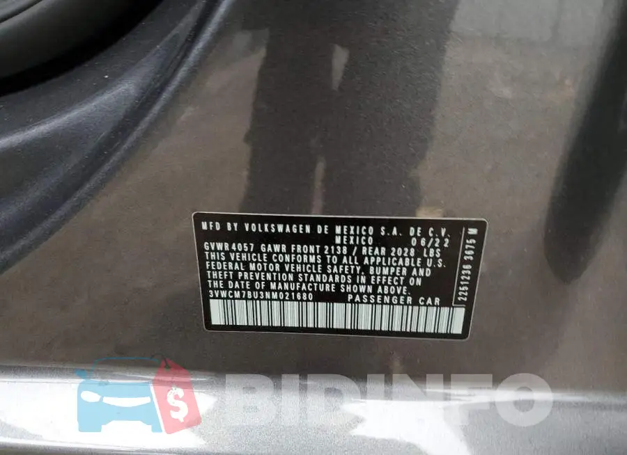 3VWCM7BU3NM021680 Photo# 10