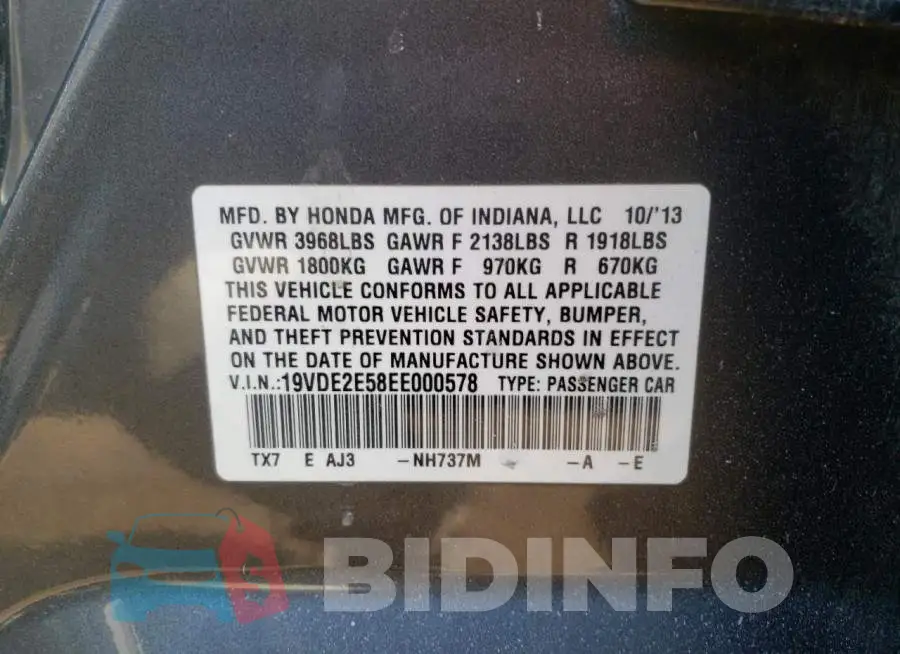 19VDE2E58EE000578 Photo# 10