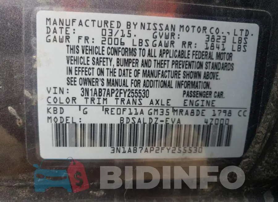 3N1AB7AP2FY255530 Photo# 10