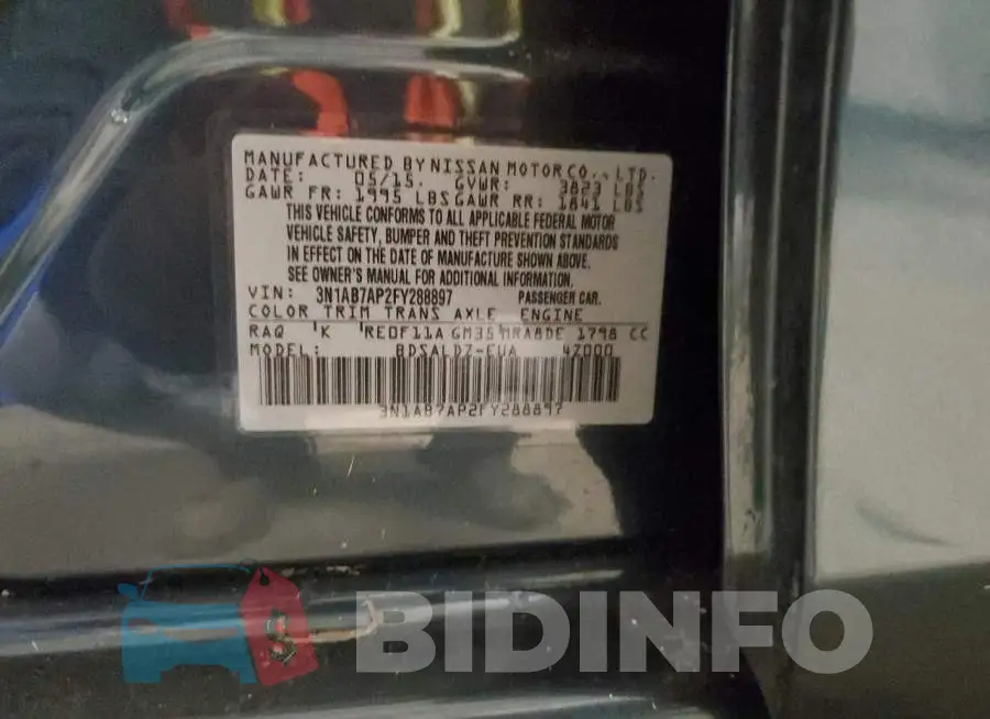 3N1AB7AP2FY288897 Photo# 12