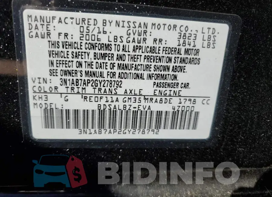 3N1AB7AP2GY278792 Photo# 12