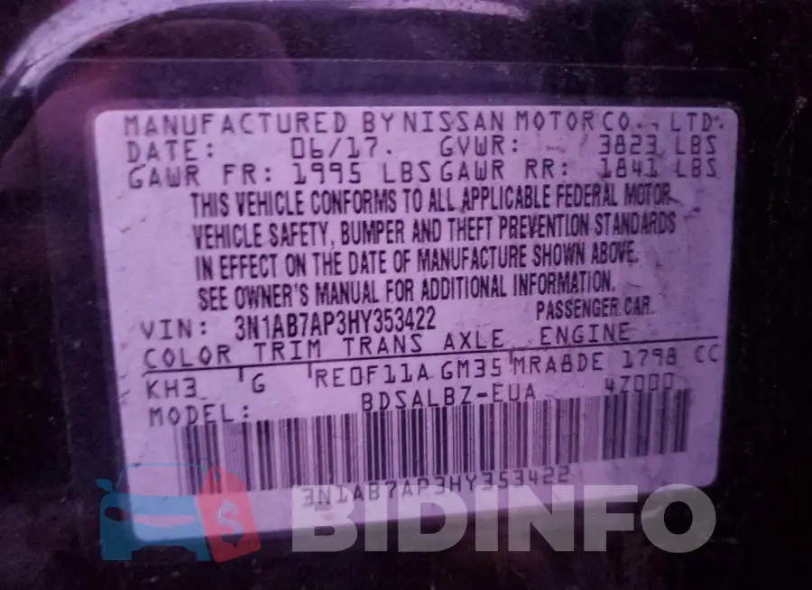 3N1AB7AP3HY353422 Photo# 12