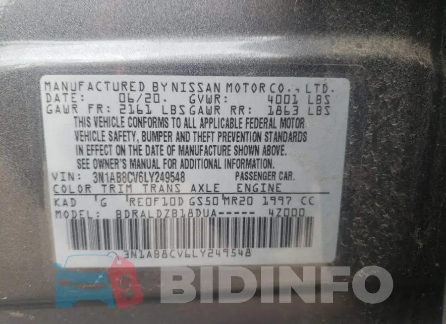 3N1AB8CV6LY249548 Photo# 12