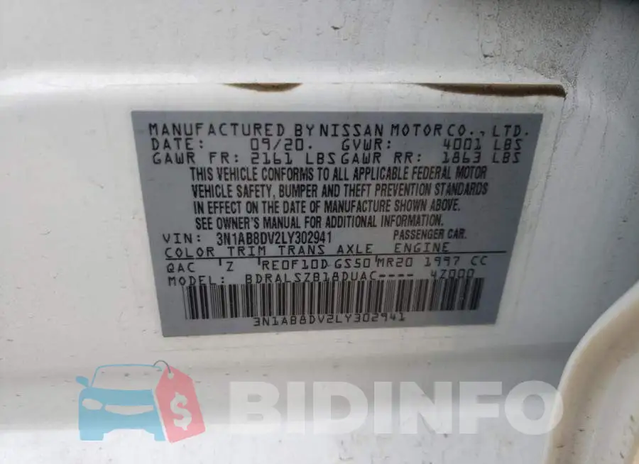 3N1AB8DV2LY302941 Photo# 12