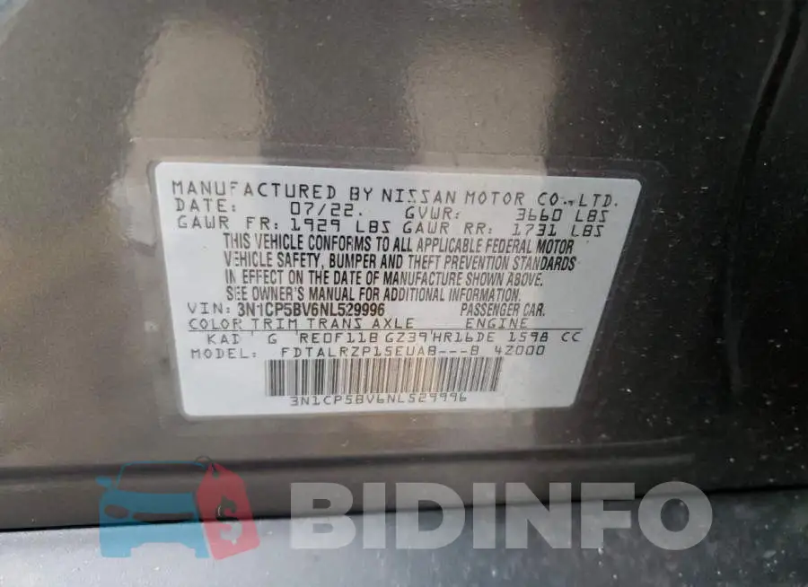 3N1CP5BV6NL529996 Photo# 13