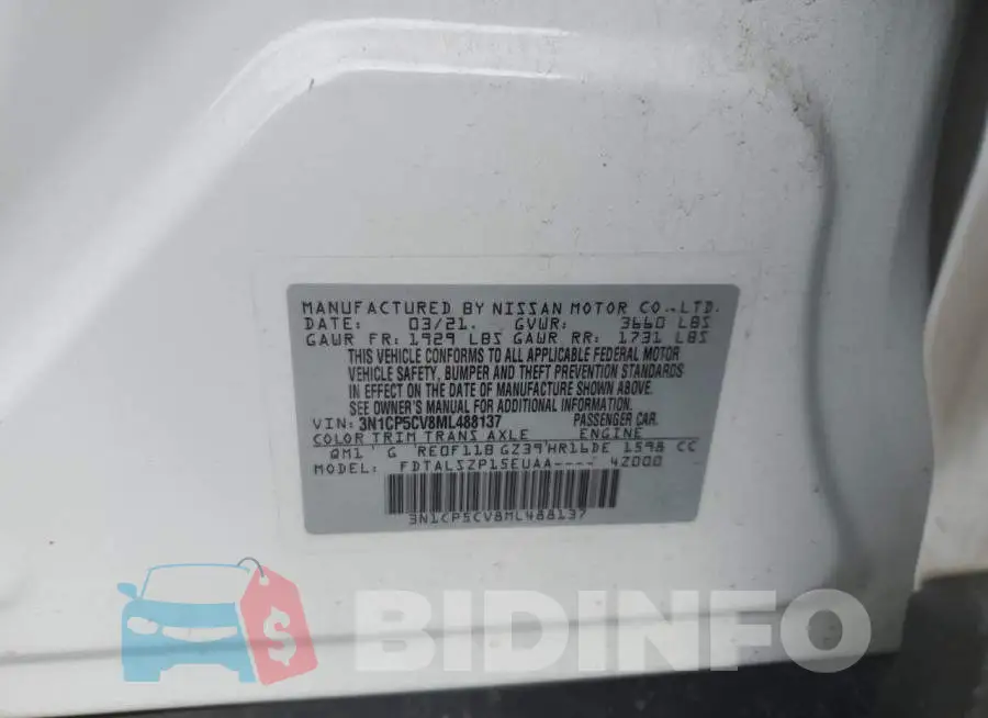 3N1CP5CV8ML488137 Photo# 13